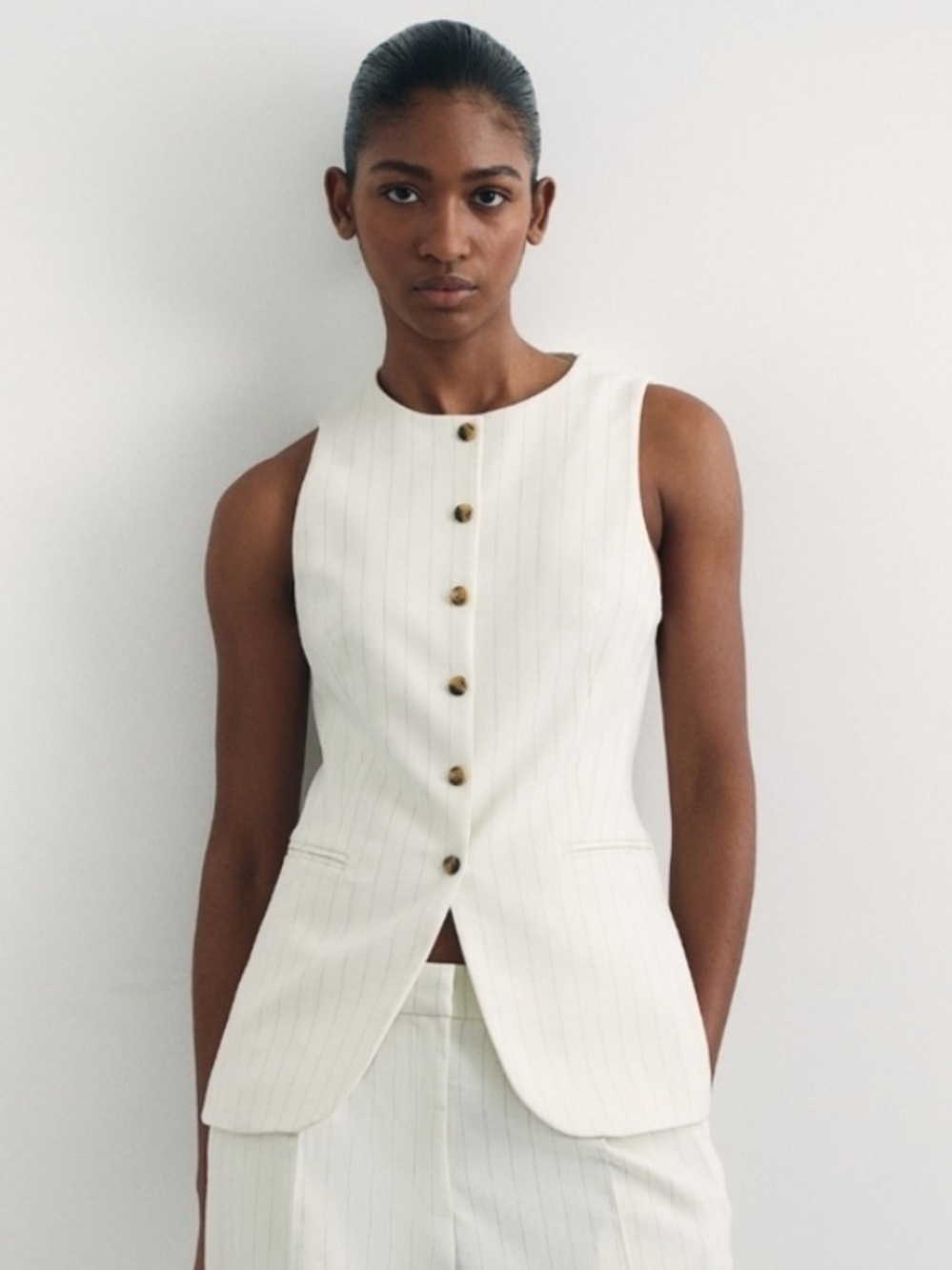 H&M Pinstripe Waistcoat Vest NWT